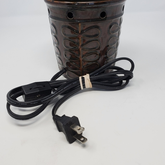 SCENTSY FARFALLE FULL SIZE WAX WARMER RETIRED RED BROWN GLAZE - Picture 6 of 14